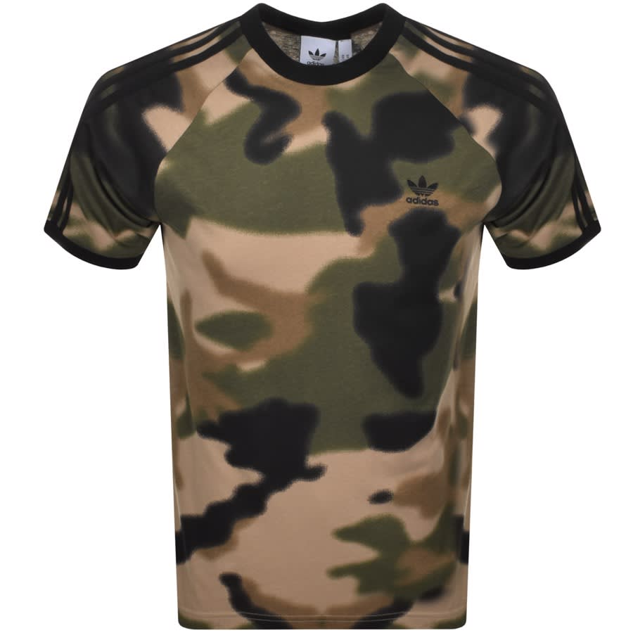 Alternative Image for Productadidas Originals 3 Stripe T Shirt Green1
